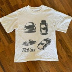 White Vintage Flat 6 Tshirt