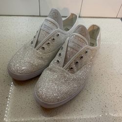 Kate spade glitter keds 7.5! Wedding shoes!