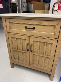 allen + roth Cantrell 30-in Clear Oak Undermount Single Sink Bathroom Vanity wit...