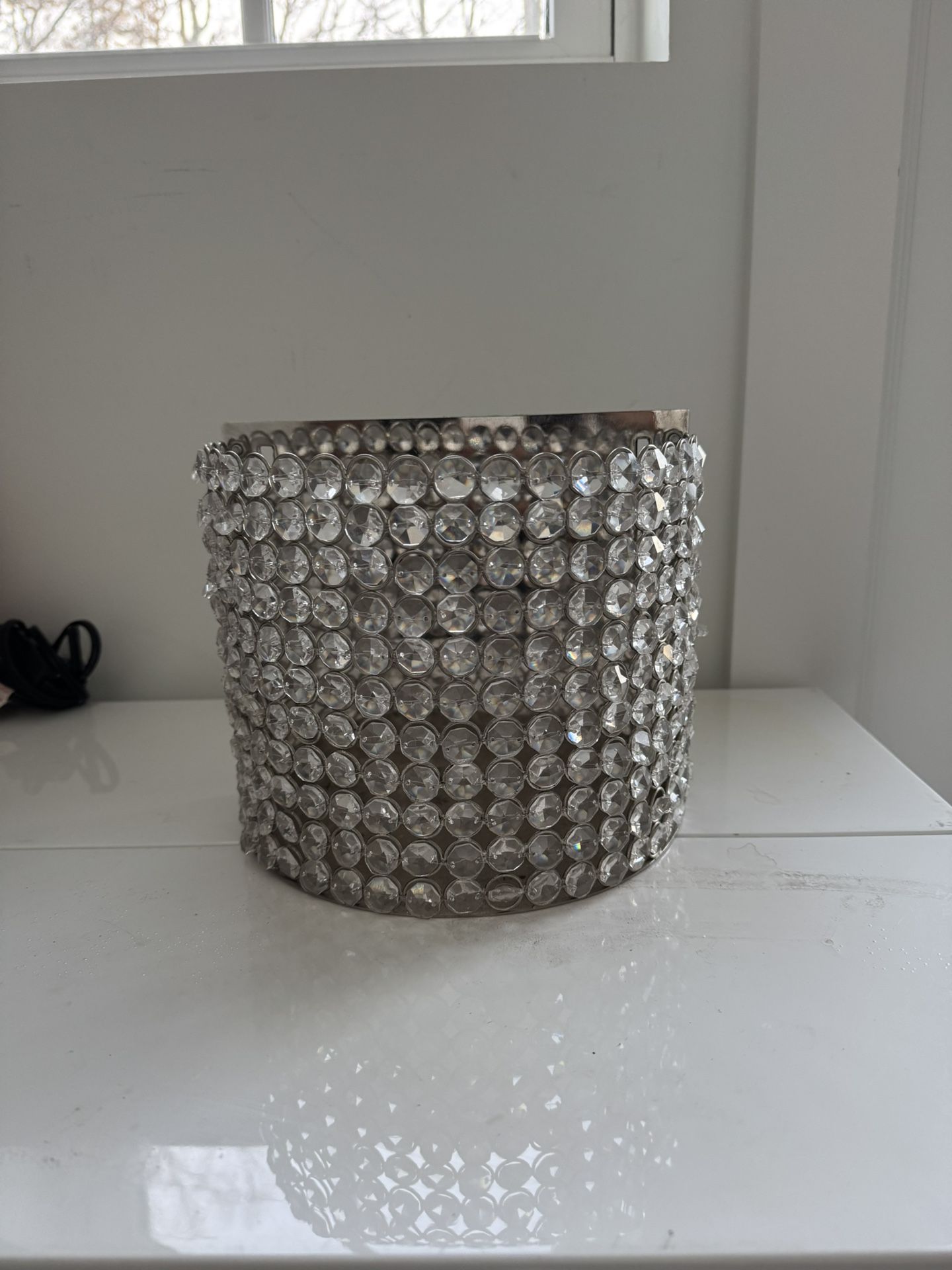 (2) Z Gallerie Bling Crystal Wall Candle Sconces