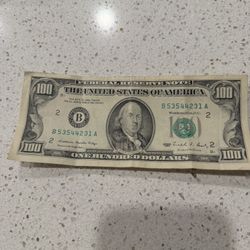 Hundred Dollar Bill 1988 Collectors Perfect Shape 