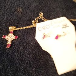 Cross And Earrings 