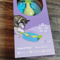 Paw N' Play Dog Treat Puzzle Level 2 Intermediate Enrichment Toy for Dogs, Small