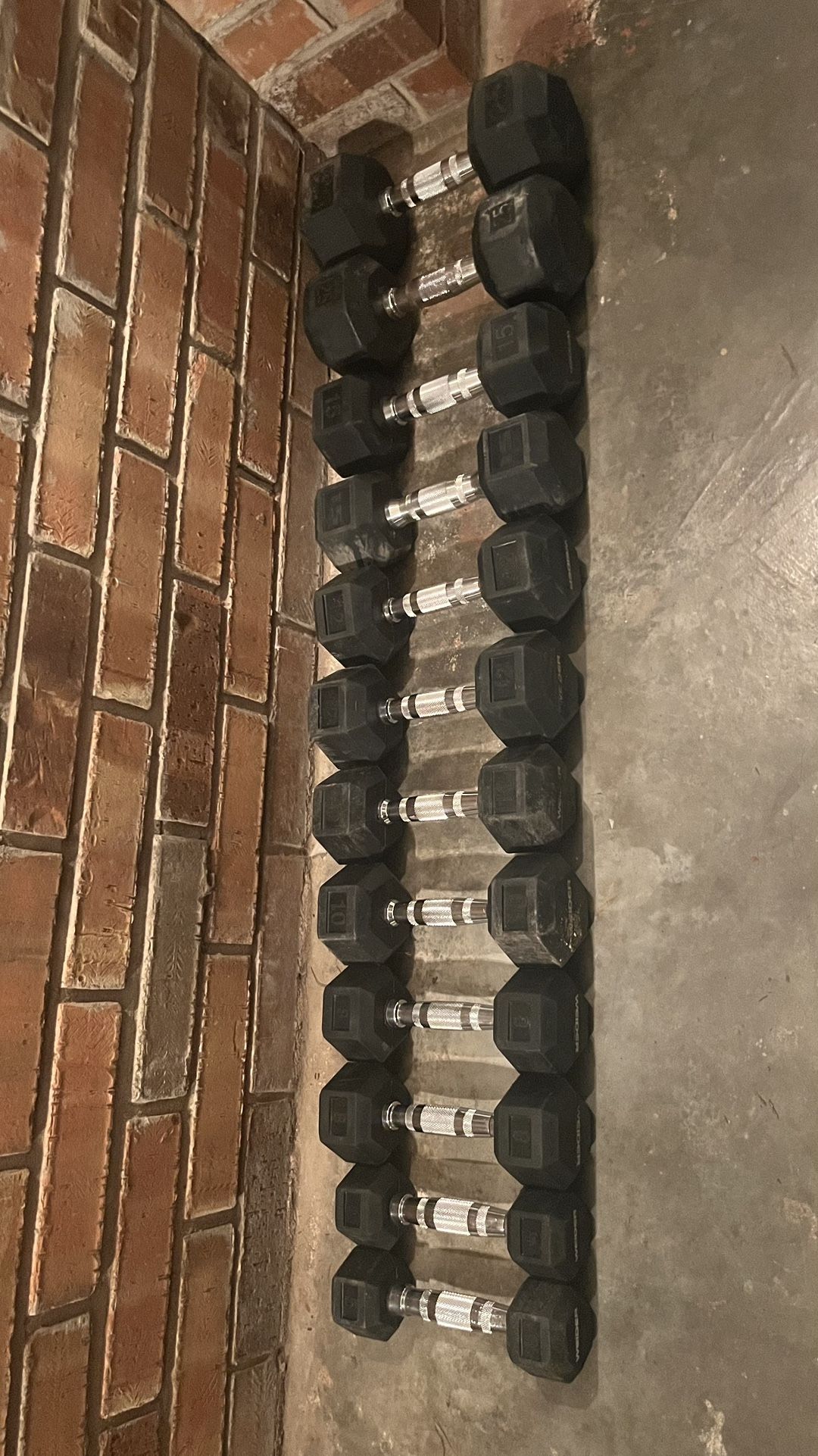 Rubber Hex Dumbbells