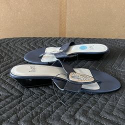 Impo Blue Wedge Sandal Shoes Gemmy II Size 10 W