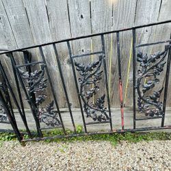 Pair Black Wrought Iron Railings 