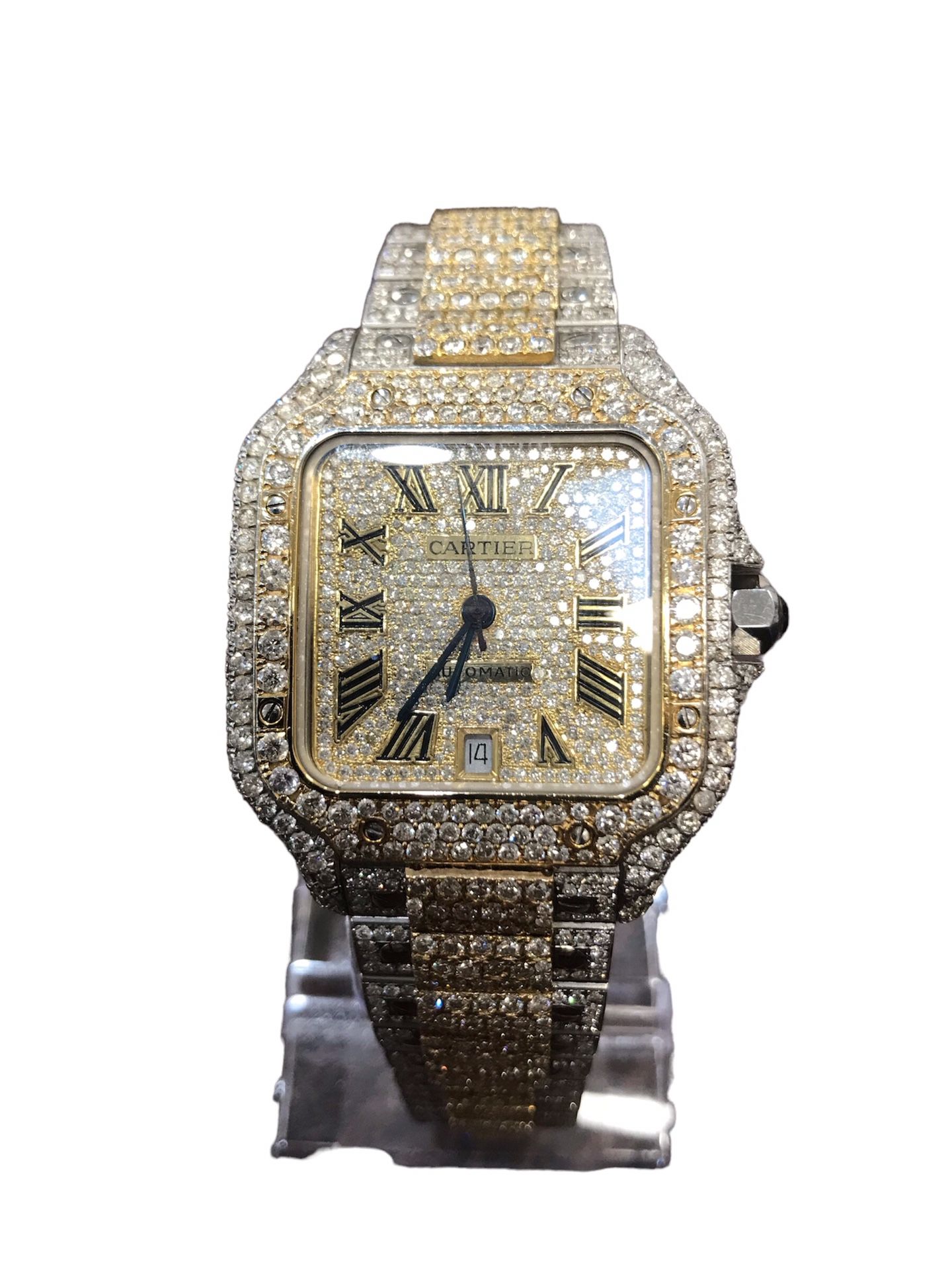 Cartier Santos 40mm Iced Out Bussdown Diamond