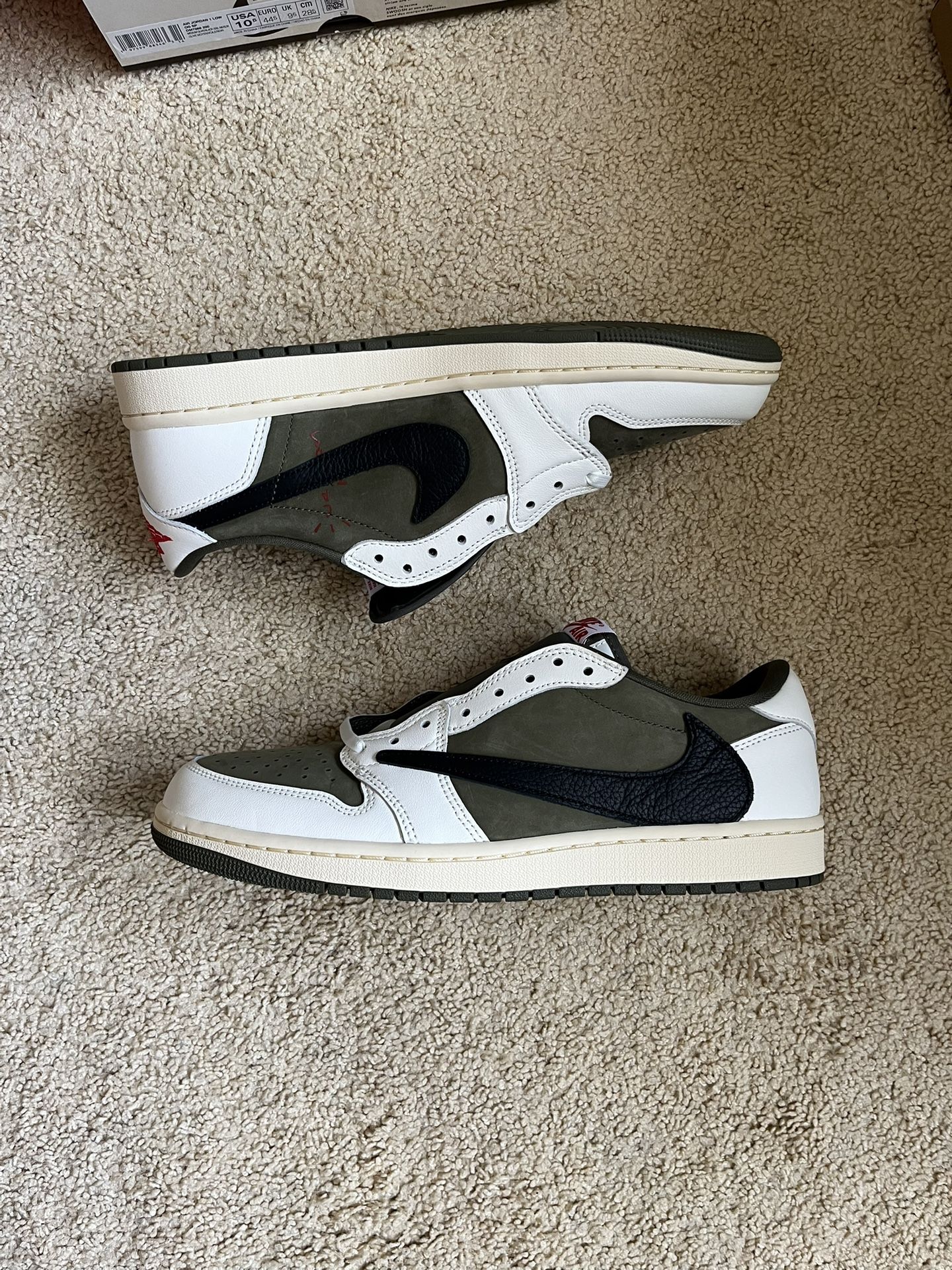 Travis Scott Air Jordan 1 Retro Low OG SP Medium Olive 10.5