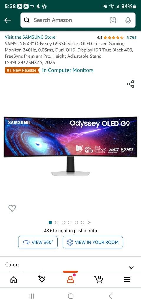 Samsung Odyssey G9 OLED gaming Monitor