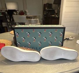 Gucci Disney x Gucci Mickey Mouse GG Supreme Slip-On Leather US 7 M *limited*