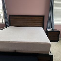 King Bed Frame With Two Night Stands