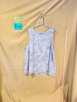 Pleione Women's Light Baby Blue Tank Top/Blouse Size XL NWT