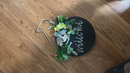 Welcome sign with light up letters