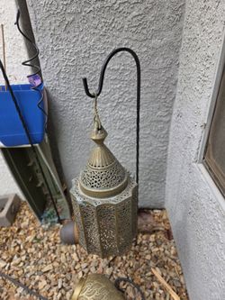 Moroccan Style Brass Hanging Lantern