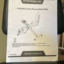 Semi- Recumbent Bike- Exercise Bike 