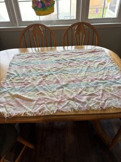 Vintage Pastel Striped Baby Blanket