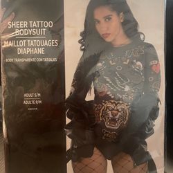 Sheer Tattoo Bodysuit Halloween Costume