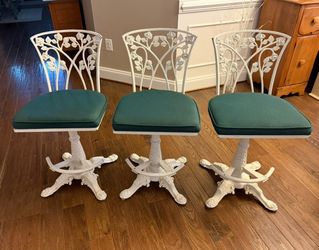 Bar Stools - vintage wrought iron