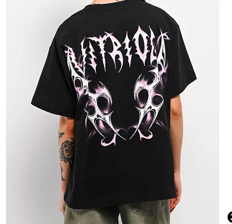 New Men L or Unisex Zumiez Vitriol Cyber Slay Sword T-Shirt Tee Vs