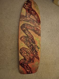 Alva skateboard deck autographed