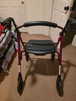 4 wheel foldable walker