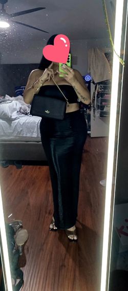 Black 2 Piece  Set Outfit Snake Print Sise L $25