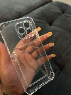 iPhone 14 Pro Max Clear Bumper Card Case