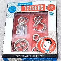 Brain Teasers Keep Your Mind Sharp 4 Puzzles Stimulates Logical Thinking new