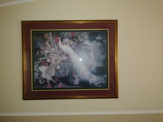 Peakock wall picture frame