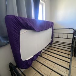 Brand New Twin XL Metal Bed Frame And Twin Mattress 