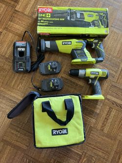 Ryobi battery tools saw and drill