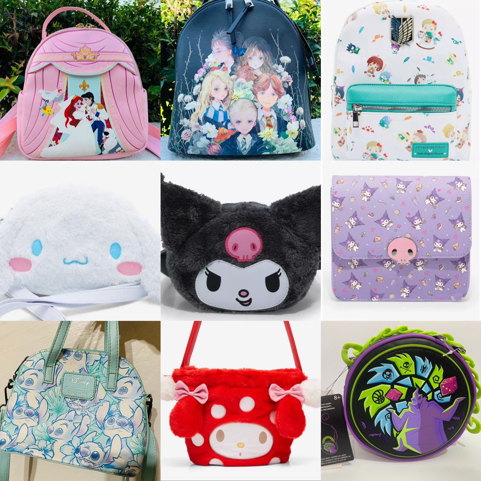 $35 Each ❤️ Sanrio Disney Harry Potter Backpack Or Crossbody Purse 