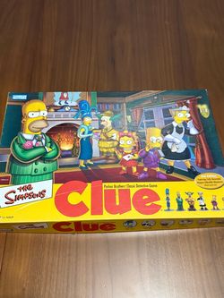The Simpsons Clue Board Game 2nd Edition 2002 Parker Brothers Complete 40766 – Vintage