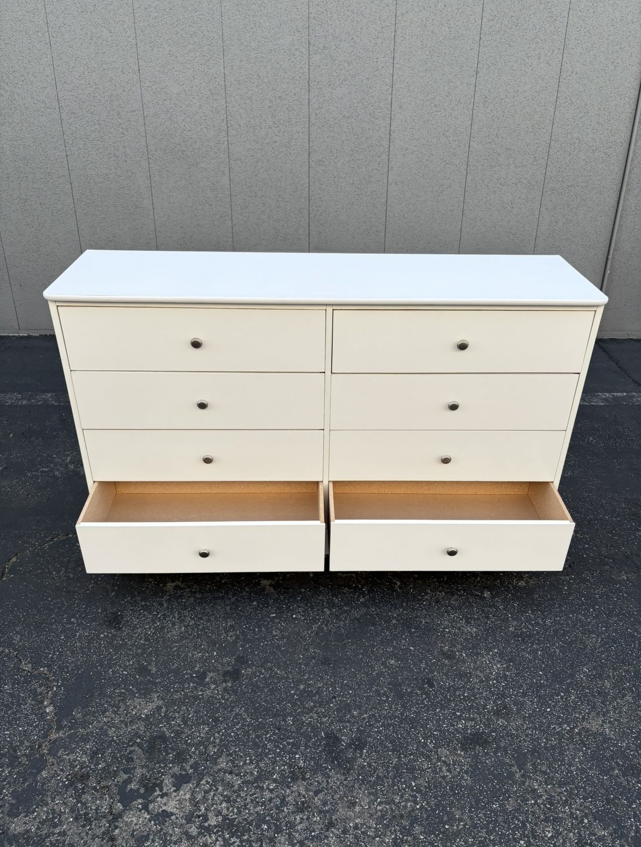 New White Dresser Eight Drawer 