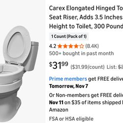 Carex Toilet Seats for Elongated Toilets
