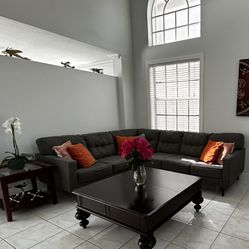 Gray L Sectional Couch