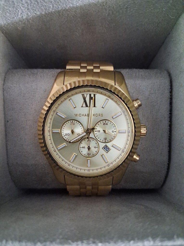Men's Chronograph Lexington Gold-Tone Stainless Steel Bracelet Watch