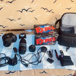Canon EOS Rebel T5i DSLR Camera Bundle, 3 Lenses + Accessories