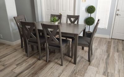 Beautiful gray dining table