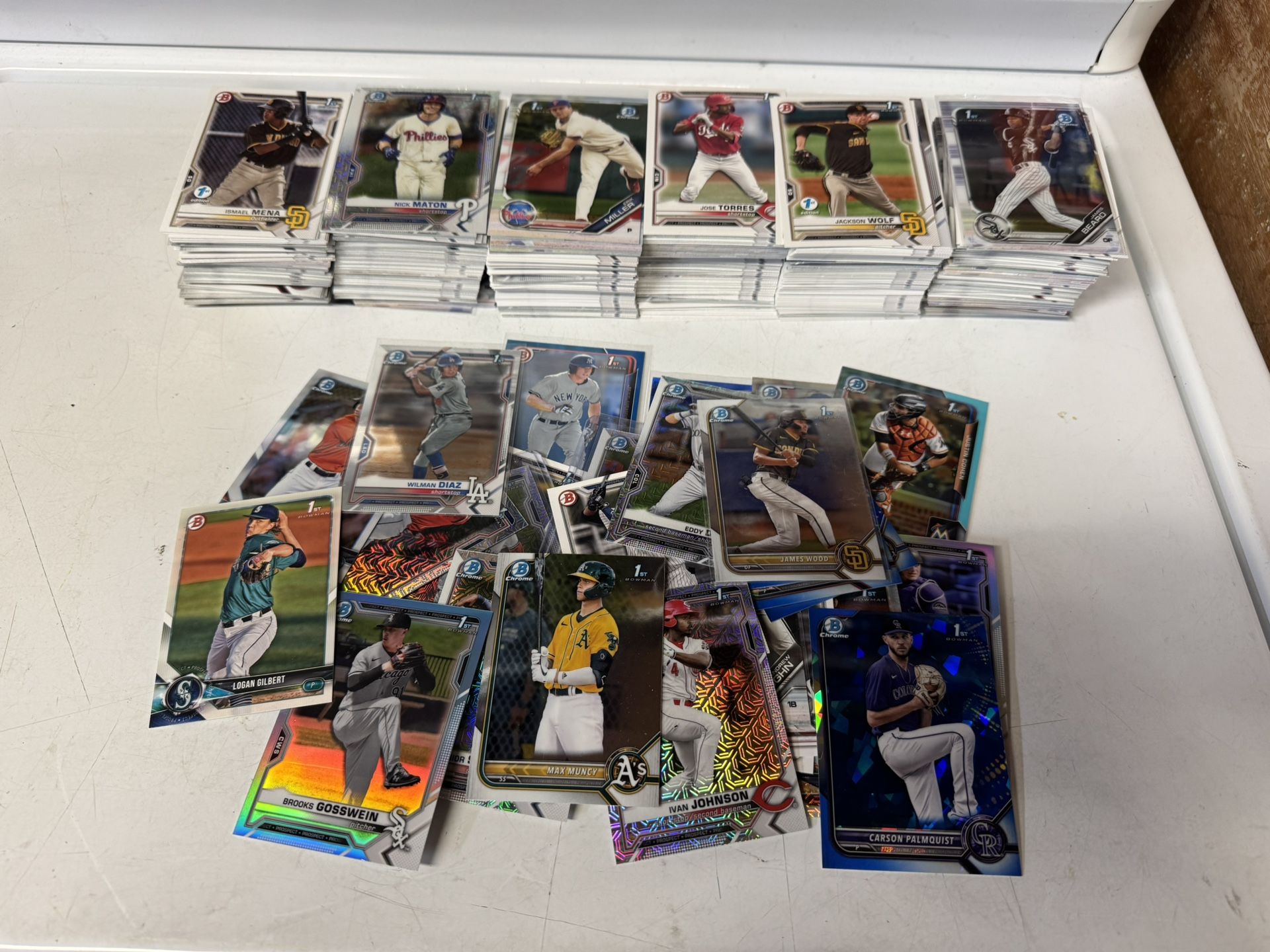 Lot Of 600+ Bowman 1st Baseball Cards