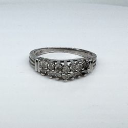 Ladies 1/3 TCW Diamond 10k White Gold Band Ring Size 8 11046752