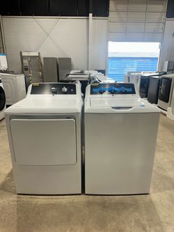 GE COMMERCIAL WHITE WASHER & ELECTRIC DRYER SET 🔥5 YEAR WARRANTY🔥DELIVERY🔥