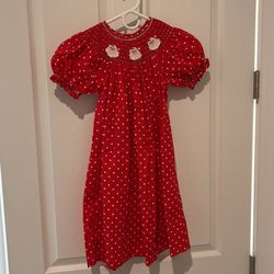 Little Girls Size 6X Santa Dress
