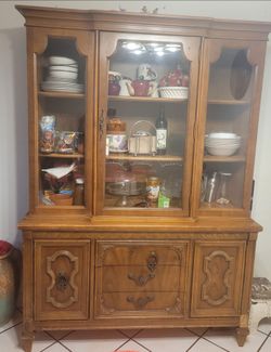 Vintage wooden China cabinet