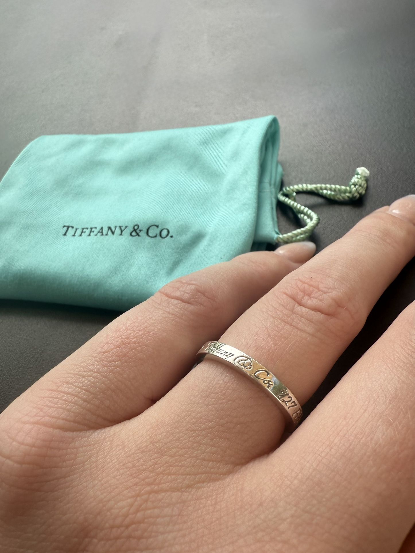 Tiffany & Co. Silver Fifth Ave Ring