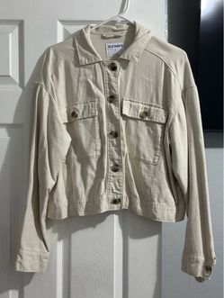 Old Navy Cream Button-Up Jacket size M