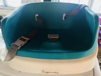 Ingenuity Baby Base Booster Feeding High Chair and Floor Seat - Ultramarine Green