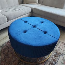 blue ottoman