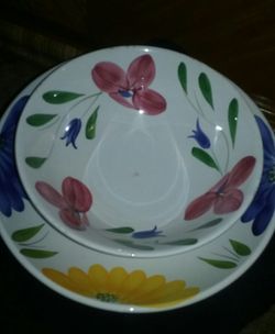 Floral Pasta & Salad Bowls (2)