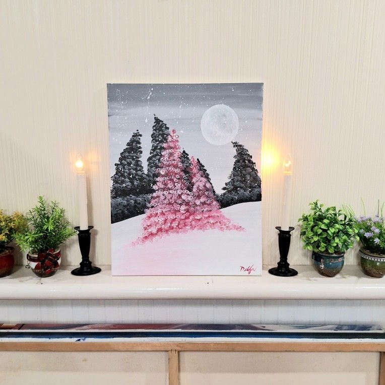 Painting "Pretty In Winter Pink"